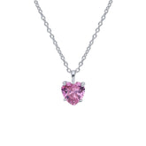 Herz Silbercollier-Halskette mit Zirkonia
